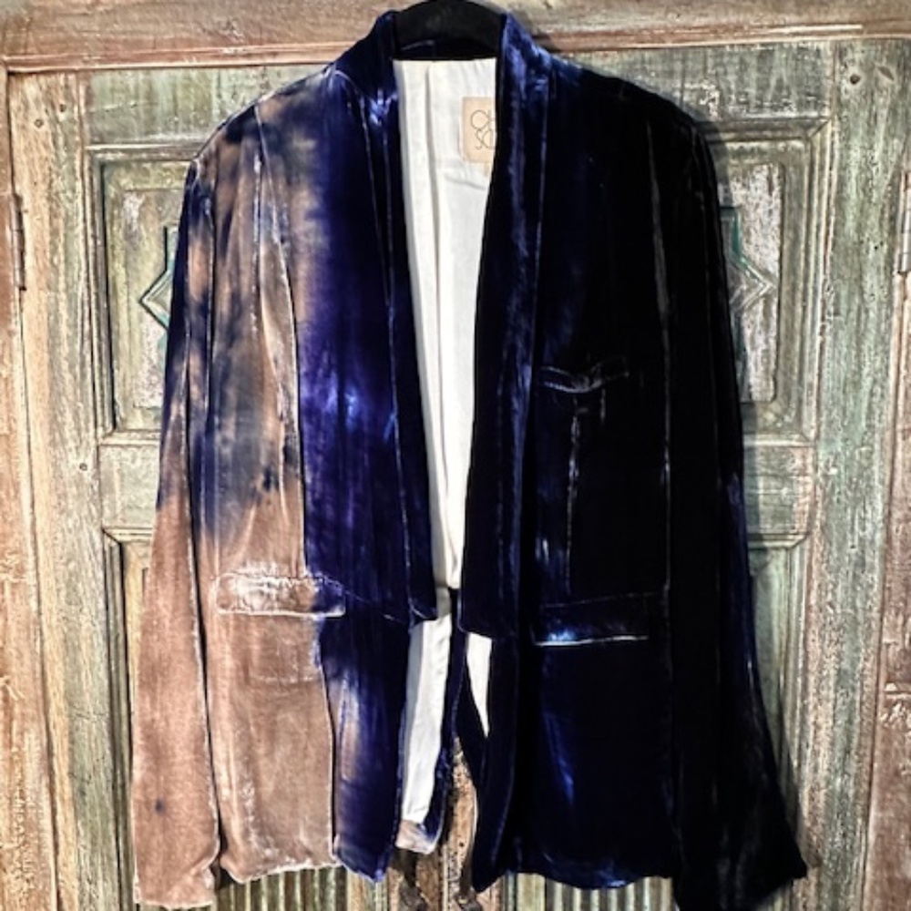 Tie-dyed Velvet Jacket